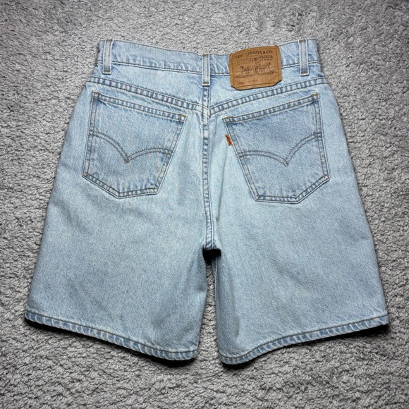 Vintage Levi's Shorts Womens 9 Orange Tab High Rise 90s Light Wash 37950 - Picture 3 of 5